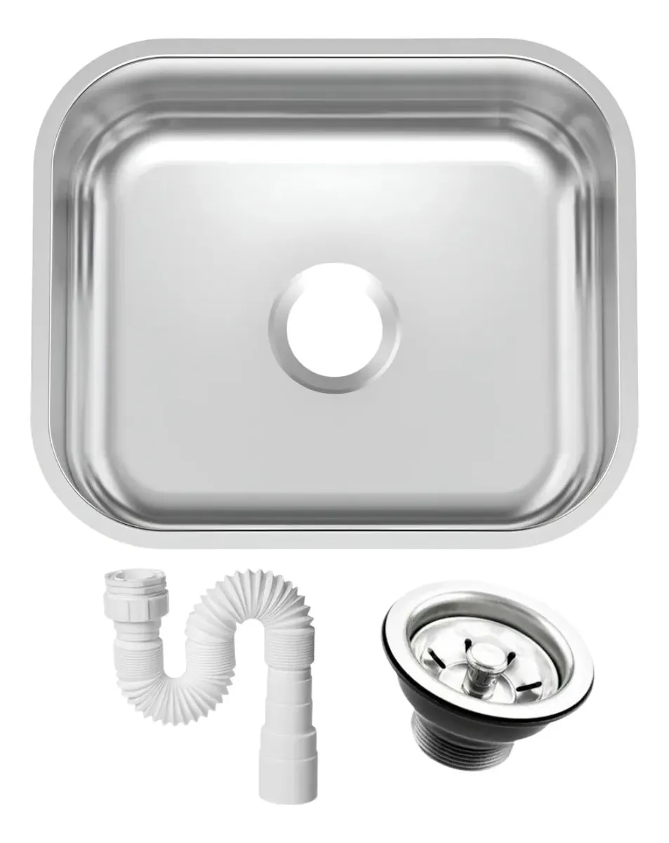 Cuba Pia Número 0 Cozinha Inox American Steel 40x34x14 Fosco Pré Polido Fosco
