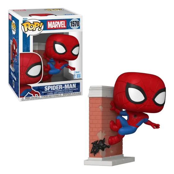 Pop! Funko Spider Man Na Parede Ex #1570 | Marvel