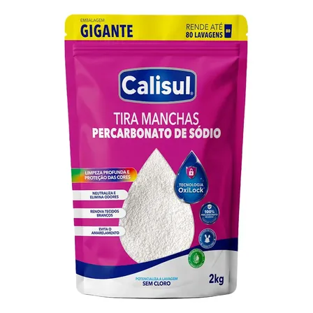 Percarbonato De Sódio Tira Manchas Alvejante - 2kg Calisul Original Granulado