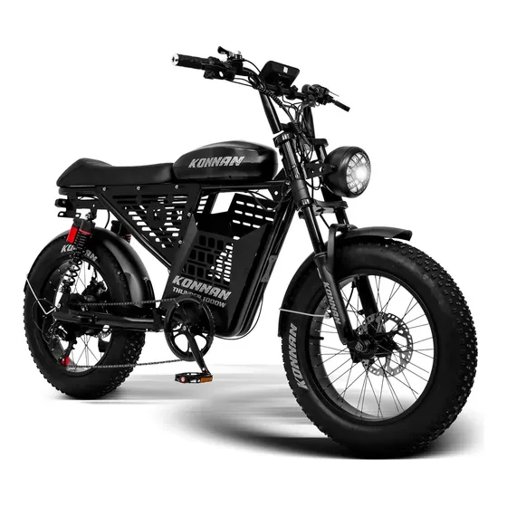 Bicicleta Elétrica 1000w Konnan Com Acelerador Thunder Cor Preto/cinza