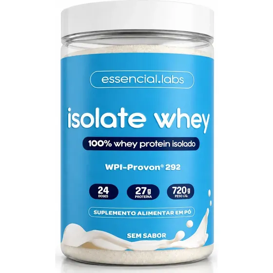 100% WHEY ISOLADO - Sem Sabor - Matéria-Prima Importada GLANBIA (A Melhor Proteína do Mundo) Provon® 292 - 24 Doses