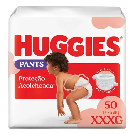 Fralda Descartável Huggies Proteção Acolchoada Xxxg 50 Unidades Extra Extra Grande (xxxg) Sem Gênero
