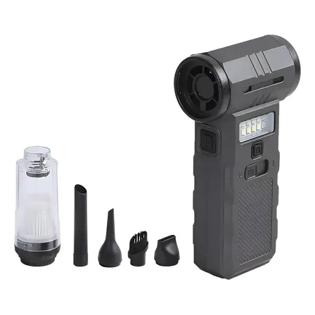 Soprador E Aspirador Turbo Portátil Sem Fio 130000rpm Led Mu Cinza 127/220v