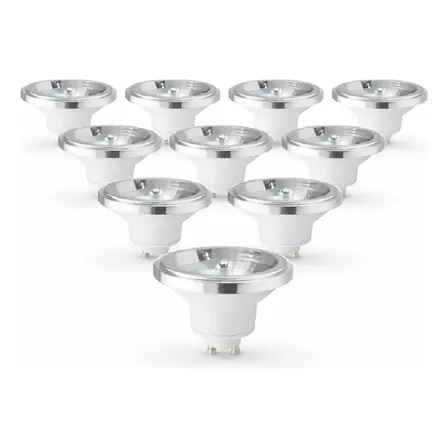 Kit 10 Lampada Led Ar111 12w 4000k Bivolt Gu10 Branco Alut