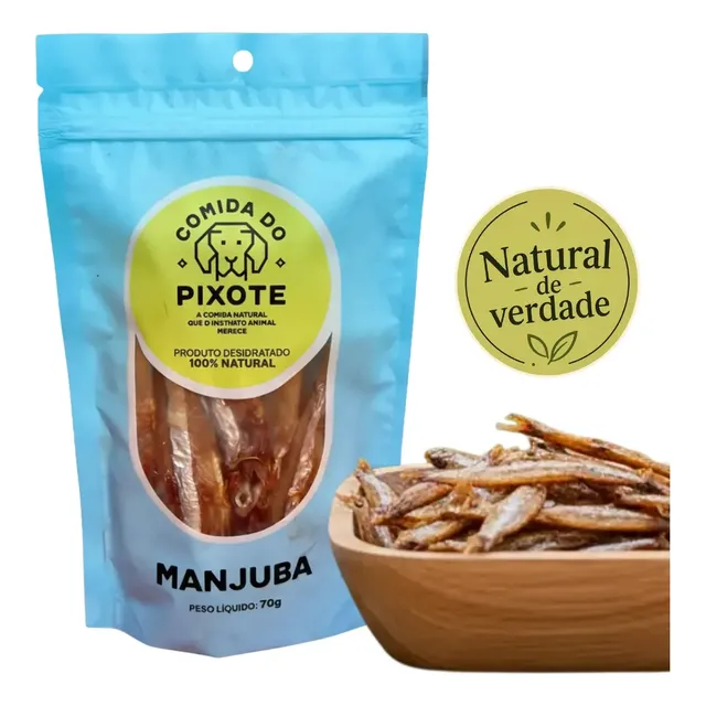 Manjuba Desidratada Pixote 70g Petisco Para Cães
