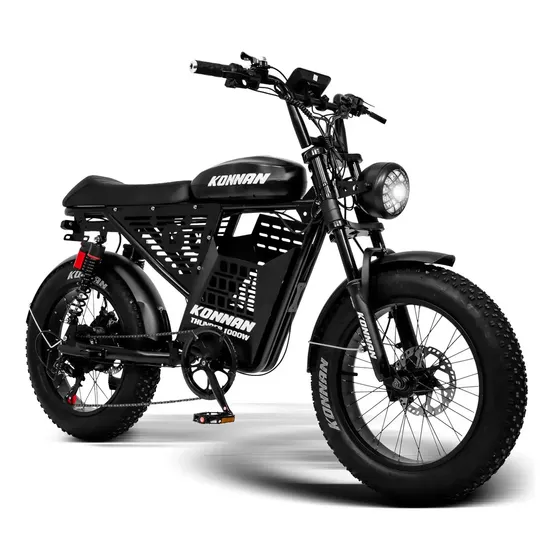 Bicicleta Elétrica 1000w Konnan Com Acelerador Thunder Cor Preto/branco