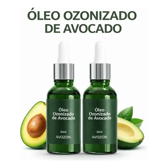 Kit Óleo De Avocado Com 2 Unidades Abacate Ozonizado Avozon Óleo De Avocado Ideal Para Nutrição Profunda Cuidados Excepcionais Para a Pele e Cabelo