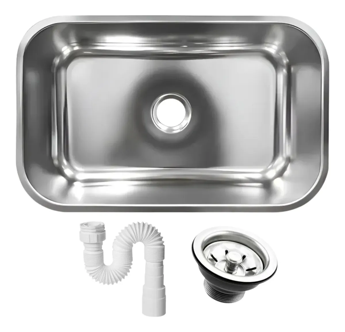 Cuba Aço Inox American Steel N°1-14 Extra Funda Fosco 47x30 Pré Polido Fosco