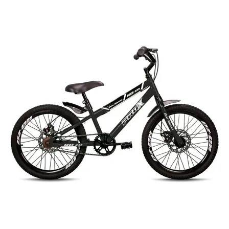 Bicicleta Infantil Mtb Aro 20 Pro-x Rd-20 Freio A Disco Mecânico Aro Aero Paralamas - Preto