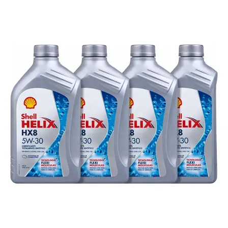 Kit 4 Litros De Oleo Motor Shell Hx8 5w30 Helix