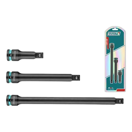 Kit Jogo Extensão Impacto 1/2 Cr-mo 3 Pçs 75mm 150mm 250mm Preto