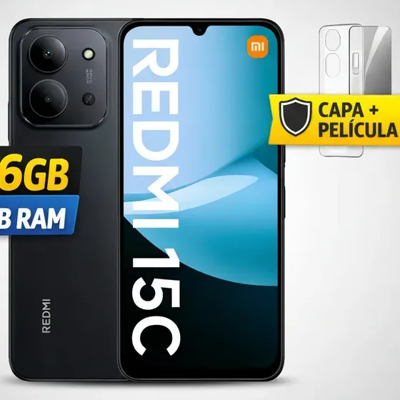 Smartphone Xioami 15c 256gb 16ram Global Com + 15c Preto