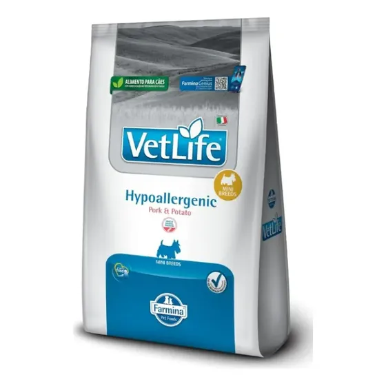 Ração Farmina Vet Life Hypoallergenic Pork & Potato Mini 2kg