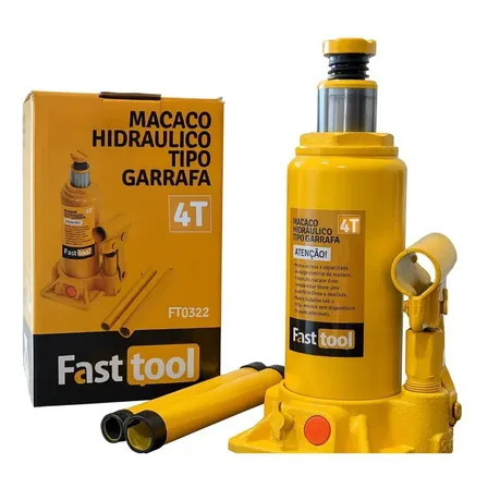 Macaco Hidráulico Tipo Garrafa 4 Toneladas 195mm A 380mm