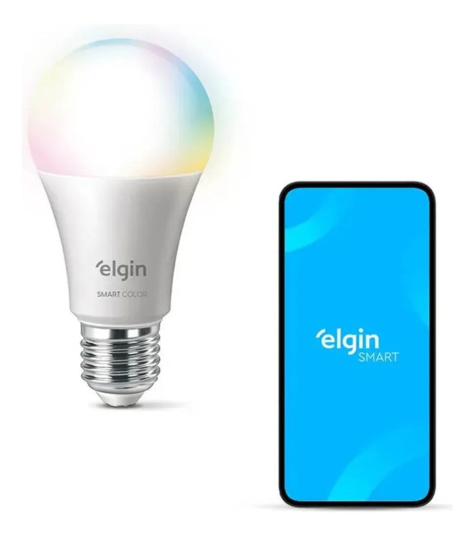 Lâmpada Inteligente 10w Rgb Elgin Wifi Alexa 16m Cores