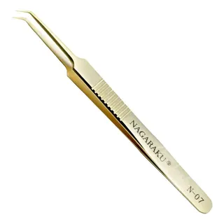 Pinça Profissional Nagaraku N-07 Alta Precisão Dourado N-07