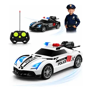 Carrinho De Controle Remoto Polícia Solta Fumaça Com Luz Brinquedo Infantil Esportivo Realista Para Crianças Realista Kizumba