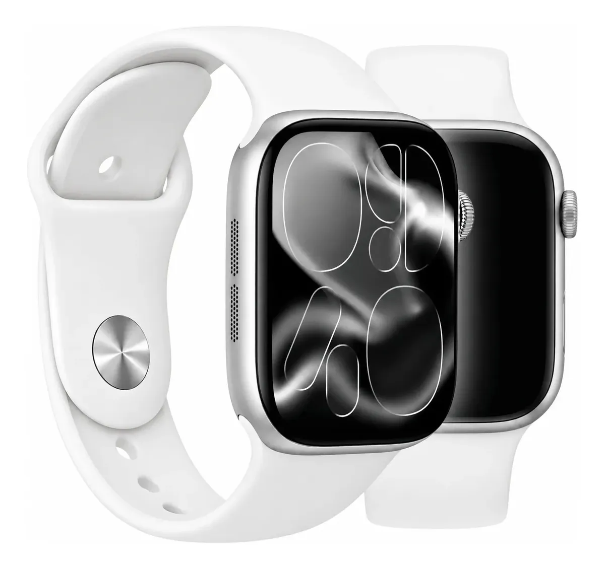 Smartwatch Novo Watch 11 Pro 45mm Gps Prova D'água + Brindes Prateado Branco