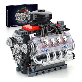 Brastoy Motor V8 Funcional Bloco De Montar Construção 487 Peças-dk293