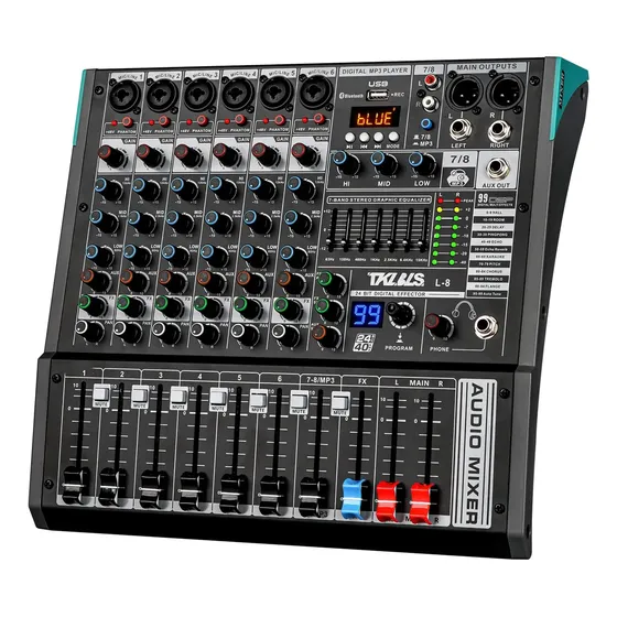 Mesa De Som Tklbls L8 8 Canais Com Bluetooth 99dsp