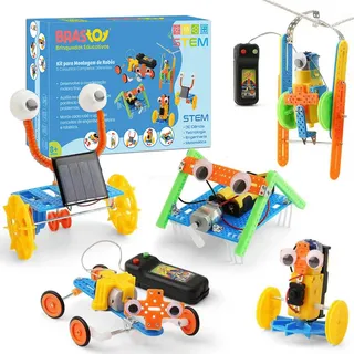 Kit 5 De Blocos Construção Brinquedo De Robôs Stem Ciência 5 Kit De Ciência