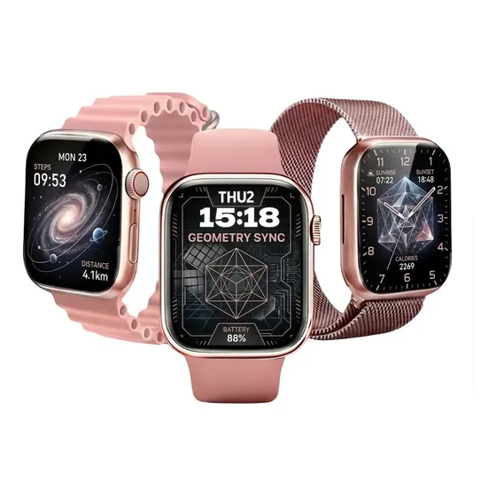 Relógio Smartwatch Feminino Corewear Inteligente Amoled Bluetooth Sport Ip67 À Prova D'água Notificações Chamadúde Corrida Com Android E Ios