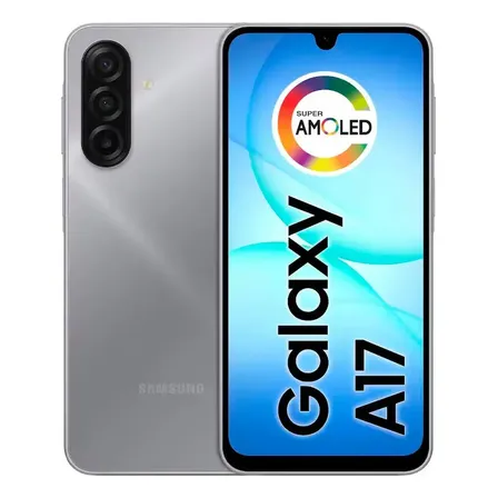 Smartphone Galaxy A17 4g Tela 6.7 256gb Samsung Cinza Com Preto