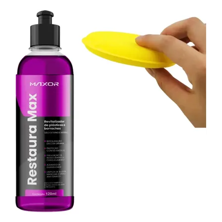 Revitalizador De Plastico Borracha Restaura Max 120ml Maxor