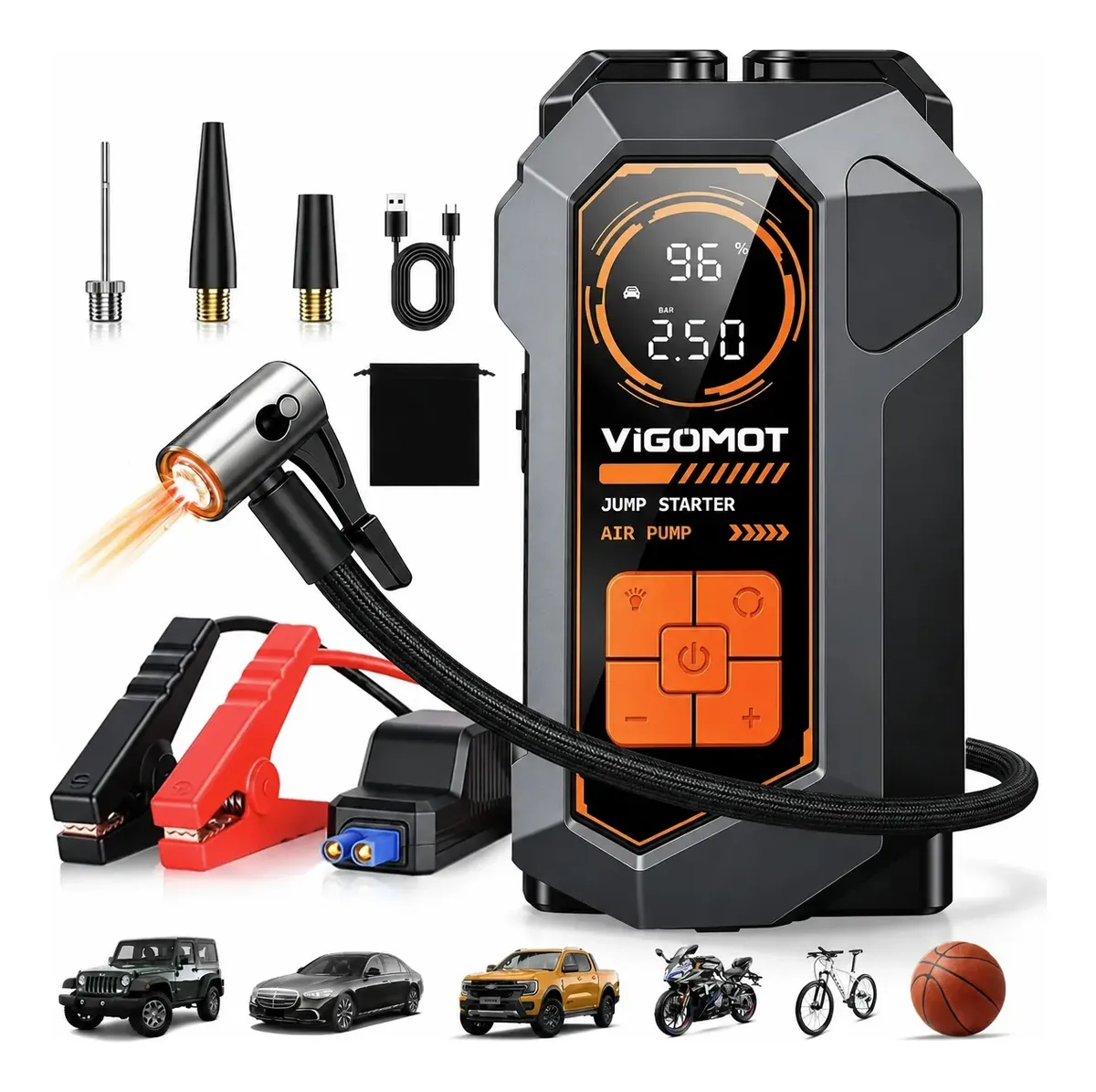 Auxiliar De Partida Bateria Carro Compressor Ar Inteligente