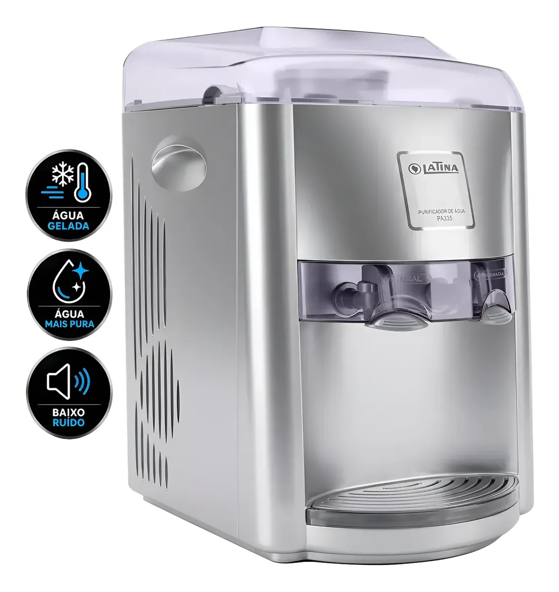 Purificador De Água Eletrônico Latina Pa335 Bivolt Original Prateado 127/220v