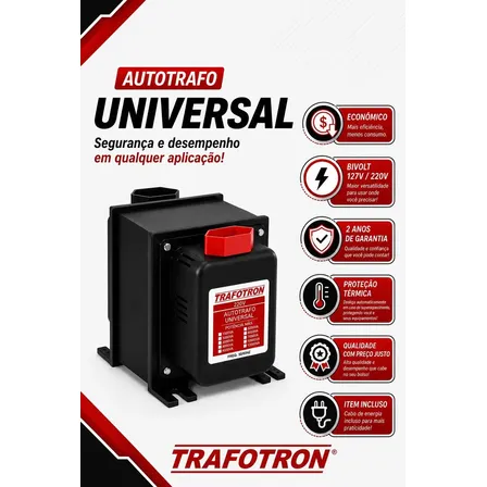 Conversor de Voltagem Trafotron 7000VA Bivolt Para Ar Condicionado Até 18000 BTUs