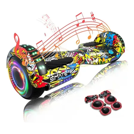 Hoverboard Elétrico Skate Overboard Bluetooth Cor Dança De Rua Colorida