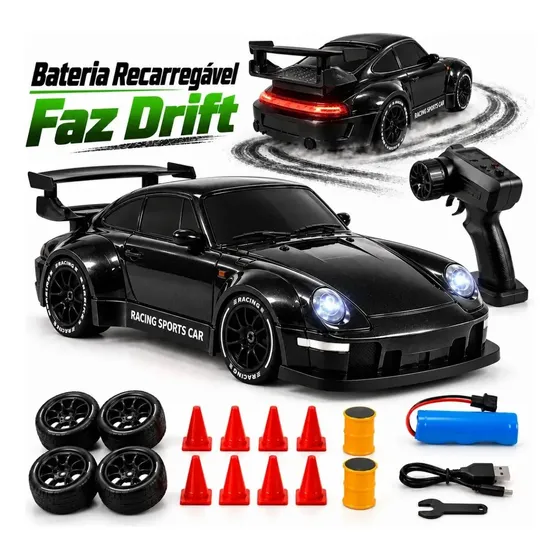 Carrinho Controle Remoto Drift Bateria Recarregavel 4x4 Porsche Atacarejo Kids