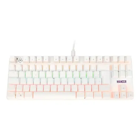 Teclado Mecânico Mancer Ghoulmk3 Abnt2 Huano Vermelho Branco Português Brasil