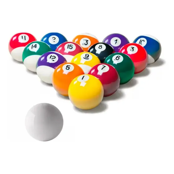 Jogo De Bolas De Bilhar Sinuca Numeradas 50mm