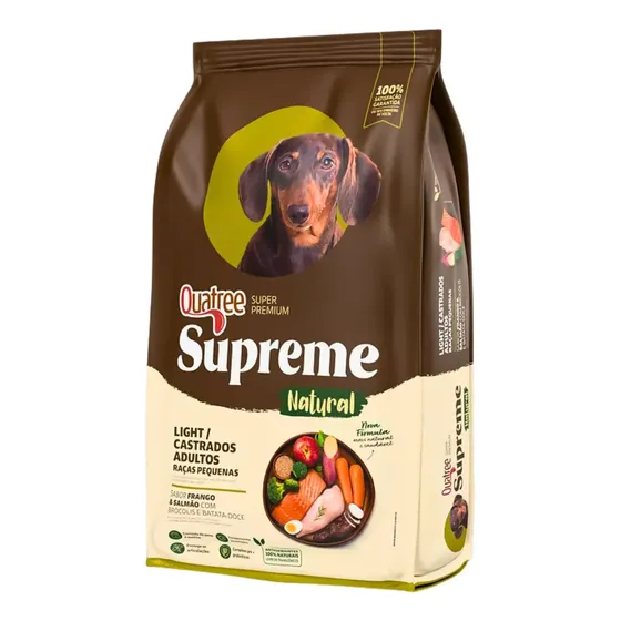 Quatree Supreme Cão Light Castrado Adulto Raças Peq. 10,1 Kg