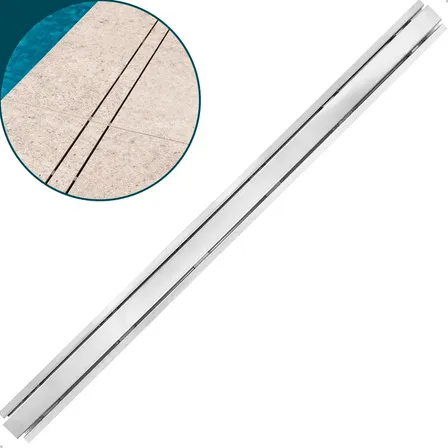 Ralo Oculto Linear Infinito 120cm Aço Inox 304 Ralo Externo Borda Piscina Dona D.cor Quintal Invisível Piso Embutido