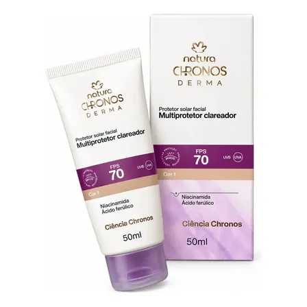 Natura Chronos Derma- Multiprotetor Clareador Fps 70 - Cor 1