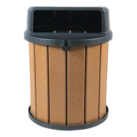 Lixeira Coletora Ecológica MBS 75L Madeira Plástica Reciclada