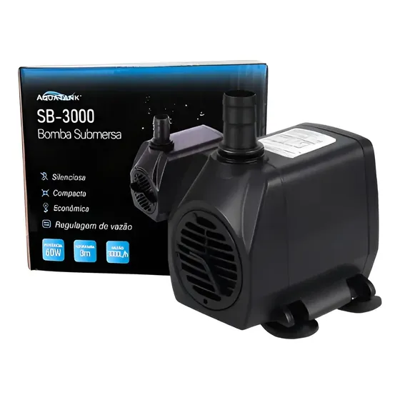 Bomba Submersa Aquatank Sb-3000 3000l/h Controle De Vazão
