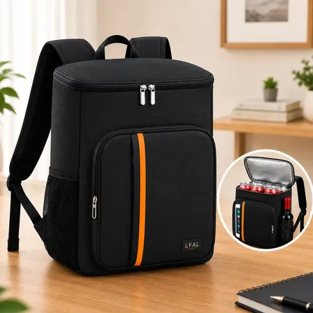 Mochila Térmica Bolsa Termica Viagem Espaçosa Bag Comida Trabalho Bebida Com Alça Cooler Praia Passeio Preto Marmita Bebidas Grande Isotérmica Lancheira Litros Impermeável Premium Lfal