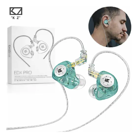 Fones de ouvido Kz Edx Pro Retorno de Palco DJ Musico sem Microfone