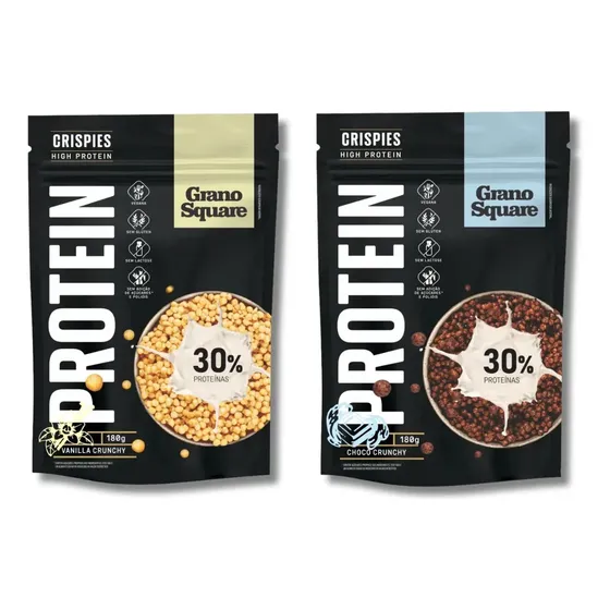 Kit Crispies Granosquare Protein Vanilla E Choco 180g
