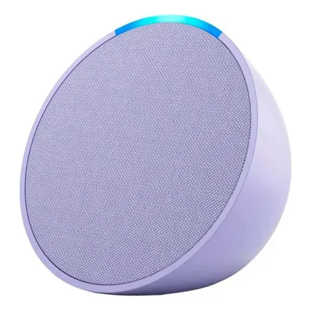 Amazon Echo Pop Com Assistente Virtual Alexa Roxa Cinza