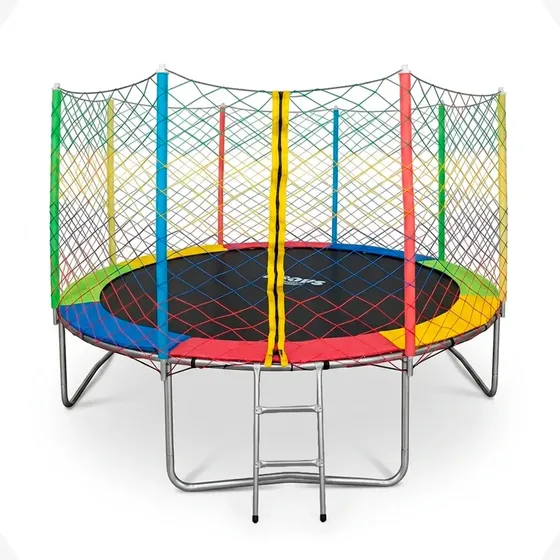 Cama Elástica Pula Pula 2,44m Com Rede de Proteção e Escada – Kroys Brinquedos