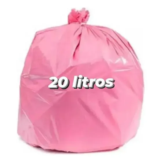 Saco De Lixo Perfumado Rosa 20l - 50 Unidades