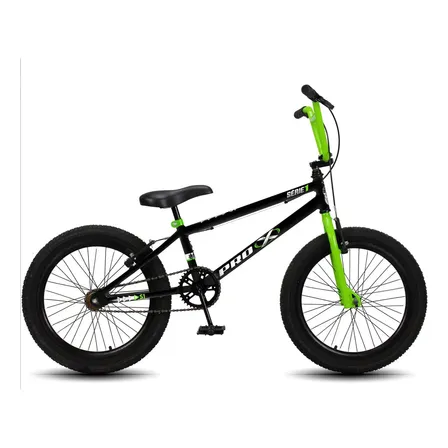 Bicicleta Bmx Aro 20 Pro-x Série 1 Aro Aero Freio V-brake Cor Preto/verde Tamanho Do Quadro 20 L