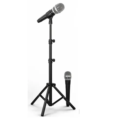 Pedestal Tripé Profissional para Microfone Universal: Reforçado, Ajustável a 2,10m e em Metal
