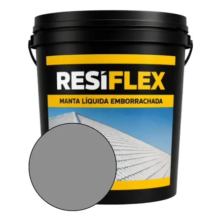Manta Líquida Resistente Sol E Chuva Resiflex 18kg Acabamento Fosco Cor Cinza 1