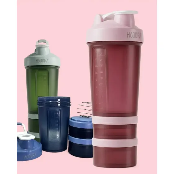 Coqueteleira Hiddra Academia Treino Whey Protein Misturador Hsh500 Rosa 500ml